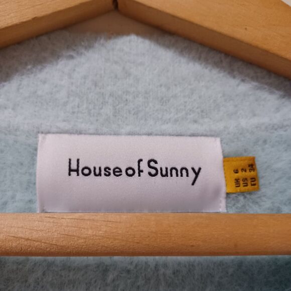 House Of Sunny Argyle Diamond Knit 2 in 1 V Neck Long Sleeve Sweater/Vest US 2 - Picture 6 of 10